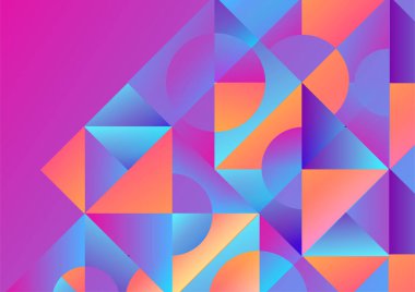 Modern soyut geometrik bauhaus arkaplanı. Vektör soyut grafik tasarım pankart şablonu.