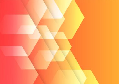 Modern turuncu altıgen desenli arka plan. Vektör soyut grafik tasarım pankart şablonu.