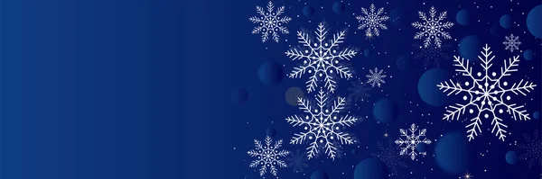 Nahtloser Schneeflockenrand Festliche Dekoration Isoliert Auf Weißem Hintergrund Fröhliches Weihnachtsdesign — Stockvektor