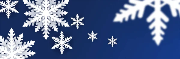 Beautiful Christmas Winter Banner Text Space — Stock Vector