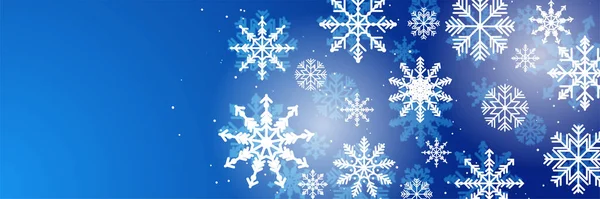 2022 Banner Navidad Invierno Con Copos Nieve Feliz Navidad Feliz — Vector de stock