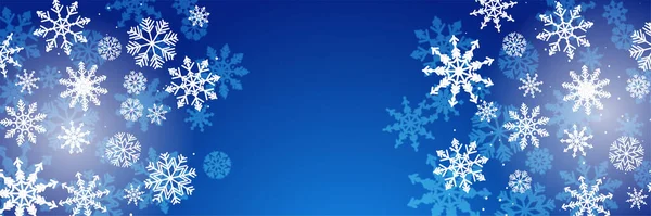 2022 Winter Christmas Banner Mit Schneeflocken Frohe Weihnachten Und Einen — Stockvektor