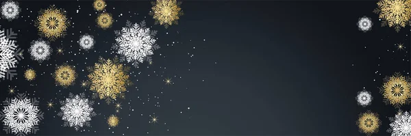 2022 Bannière Noël Hiver Avec Flocons Neige Joyeux Noël Bonne — Image vectorielle