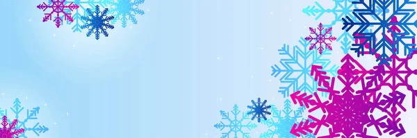 2022 Banner Navidad Invierno Con Copos Nieve Feliz Navidad Feliz — Vector de stock
