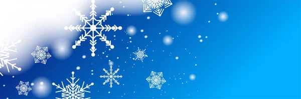 Winter Christmas Banner Snowflakes Merry Christmas Happy New Year 2022 — Stock Vector