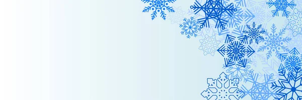 Banner Natal Inverno Com Flocos Neve Feliz Natal Feliz Ano — Vetor de Stock