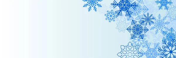 Vinter Jul Banner Med Snöflingor God Jul Och Gott Nytt — Stock vektor