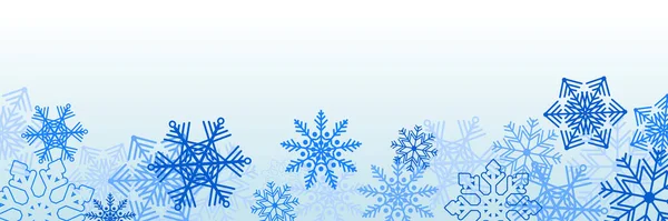 Banner Natal Inverno Com Flocos Neve Feliz Natal Feliz Ano — Vetor de Stock