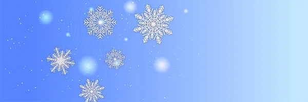 Téli Karácsonyi Banner Hópelyhekkel Boldog Karácsonyt Boldog Évet 2022 Üdvözlő — Stock Vector
