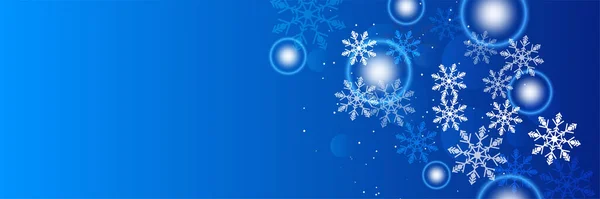 Winter Christmas Banner Mit Schneeflocken Frohe Weihnachten Und Ein Gutes — Stockvektor