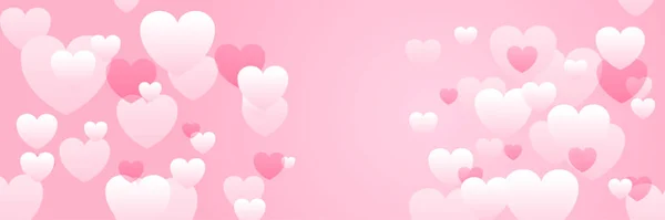 Amor Modelo Fundo Bandeira Dia Dos Namorados Com Corações Design — Vetor de Stock
