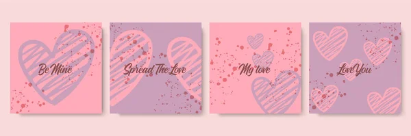 Liebe Valentinskarten Mit Handgezeichnetem Konzept Design Für Besondere Tage Frauentag — Stockvektor
