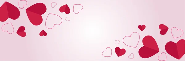 Fond Saint Valentin Avec Des Cœurs Tombant Sur Rose Transparent — Image vectorielle