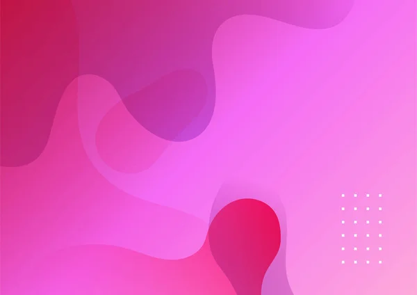 現代的なシンプルな赤ピンクの波流体抽象的な背景 — ストックベクタ