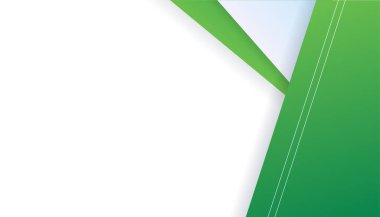 Modern yeşil ve beyaz soyut arka plan ve kurumsal konsept. Sunum, afiş, kapak, web, el ilanı, kart, poster, duvar kağıdı, doku, slayt, dergi için vektör ilüstrasyon tasarımı.