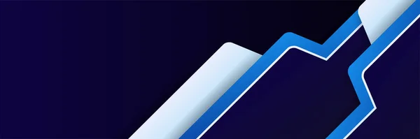 Gradiente Abstracto Moderno Azul Marino Oscuro Banner Fondo — Vector de stock