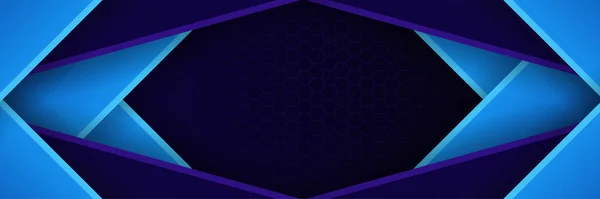 Banner Fundo Moderno Tecnologia Azul — Vetor de Stock