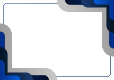 Soyut Geometrik Mavi ve Beyaz Renkli Arkaplan. Vektör illüstrasyonu.