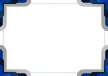 Soyut Geometrik Mavi ve Beyaz Renkli Arkaplan. Vektör illüstrasyonu.