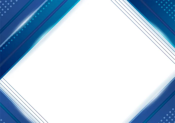 역동적 삼각형 프레임 경계가 파란색 포스터를 추상화하 비즈니스 프레젠테이션의 배경은 — 스톡 벡터