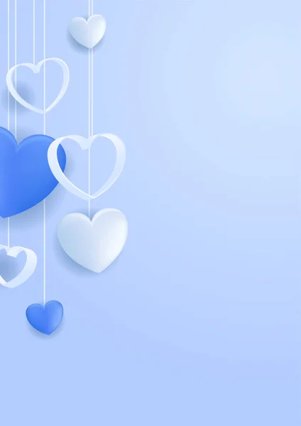 Happy Valentine Day Banner Urlaub Hintergrunddesign Mit Großem Herz Aus — Stockvektor