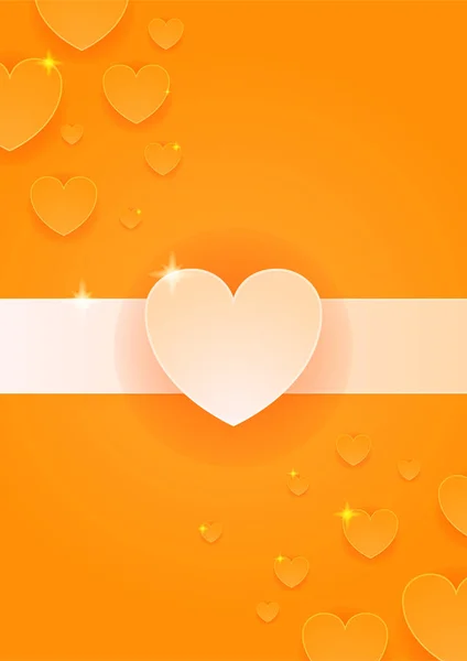 Liebt Valentins Bannerhintergrund Mit Herzen Vector Liebespostkarte Für Besondere Tage — Stockvektor