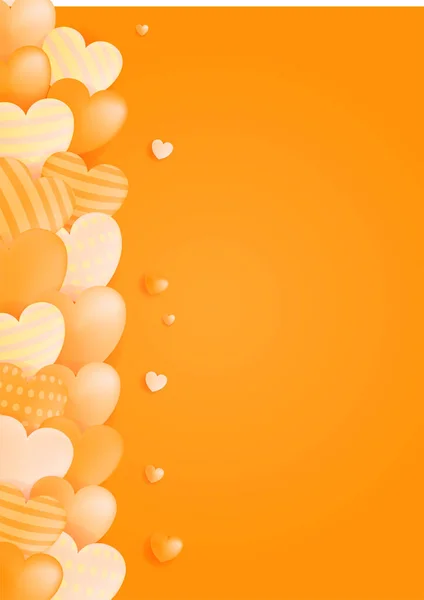 Happy Valentine Day Banner Urlaub Hintergrunddesign Mit Großem Herz Aus — Stockvektor