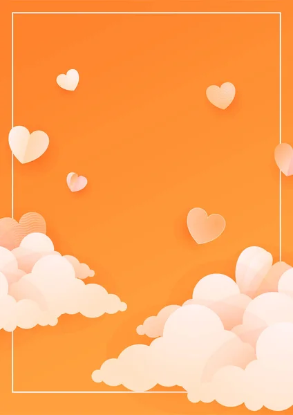 Valentinstag Hintergrund Mit Herzförmigen Luftballons Vektor Illustration Banner Tapeten Flyer — Stockvektor