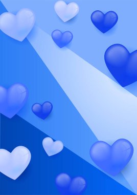 Mavi evrensel aşk, sevgililer günü arka planı. Özel günler, kadınlar günü, sevgililer günü, doğum günü, anneler günü, babalar günü, Noel, düğün ve etkinlik kutlamaları için tasarım.