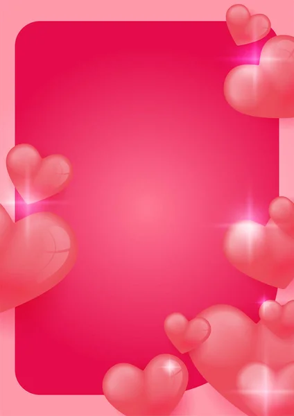 Valentinstag Grußkarten Set Vector Dünne Linie Design Mit Herzen Einfachen — Stockvektor