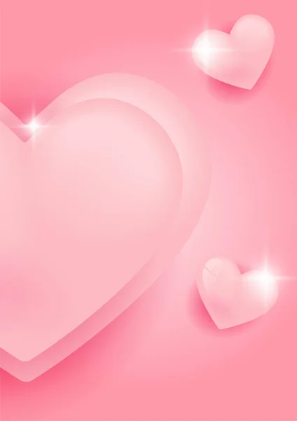 Открытки День Святого Валентина Векторный Тонкий Однолинейный Дизайн Сердцами Простой — стоковый вектор