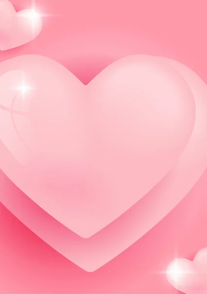 Открытки День Святого Валентина Векторный Тонкий Однолинейный Дизайн Сердцами Простой — стоковый вектор
