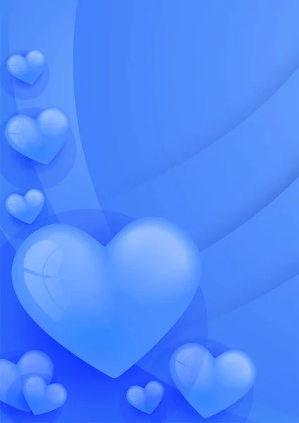 Niebieski Uniwersalna Miłość Walentynki Tle Projekt Specjalne Dni Dzień Kobiet — Wektor stockowy