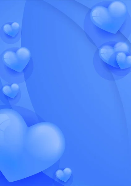 Blaue Universelle Liebe Valentine Hintergrund Design Für Besondere Tage Frauentag — Stockvektor