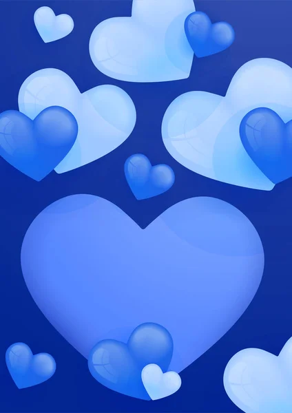 Blue Universal Love Valentine Background Design Special Days Women Day — Stock Vector