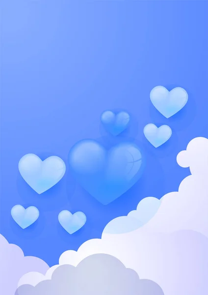 Синий Универсальный Валентинный Фон Любви Дизайн Особых Дней Женского Дня — стоковый вектор