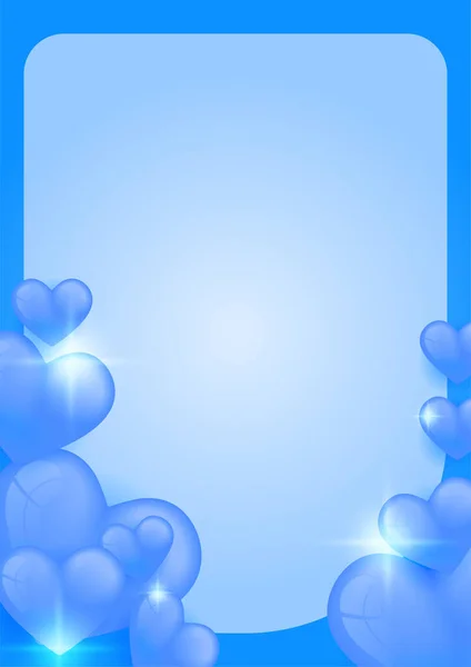Синій Універсальний Фон Любові Валентина Дизайн Особливих Днів Жіночий День — стоковий вектор