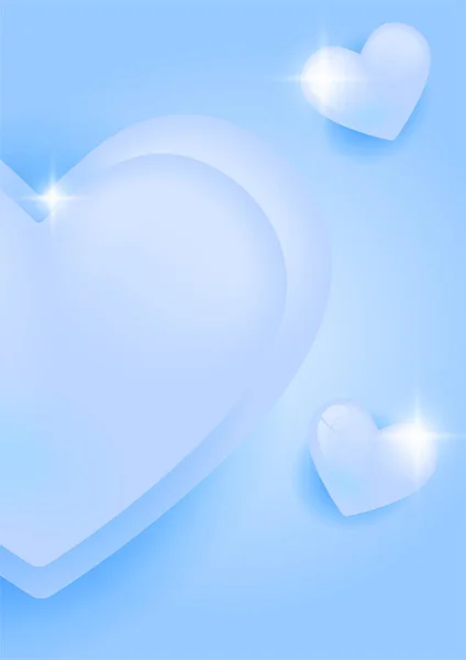 青い普遍的な愛のバレンタインの背景 特別な日 女性の日 バレンタインデー 誕生日 母の日 父の日 クリスマス 結婚式 イベントのお祝いのためのデザイン — ストックベクタ