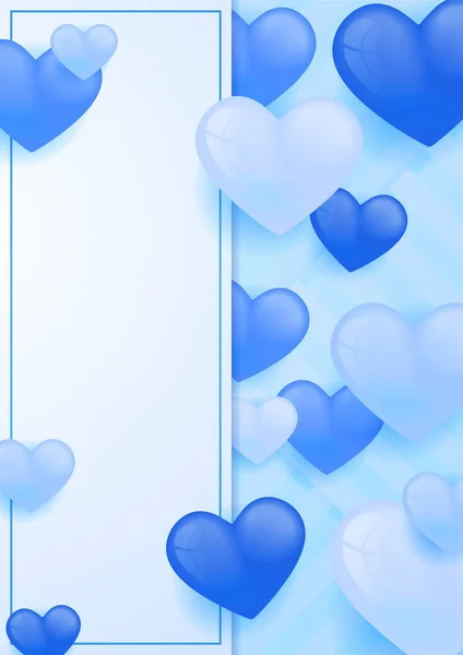 Синій Універсальний Фон Любові Валентина Дизайн Особливих Днів Жіночий День — стоковий вектор