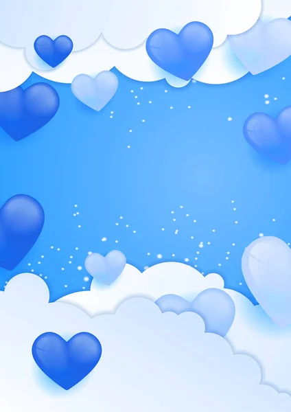 Niebieski Uniwersalna Miłość Walentynki Tle Projekt Specjalne Dni Dzień Kobiet — Wektor stockowy