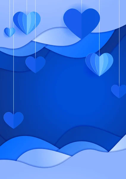 Blaue Universelle Liebe Valentine Hintergrund Design Für Besondere Tage Frauentag — Stockvektor