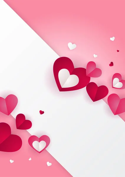 Kalpli Sevgililer Günü Arkaplanı Kadınlar Günü Için Tasarım Sevgililer Günü — Stok Vektör
