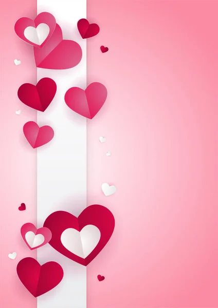 Amor Fundo Bandeira Dia Dos Namorados Com Corações Design Para — Vetor de Stock