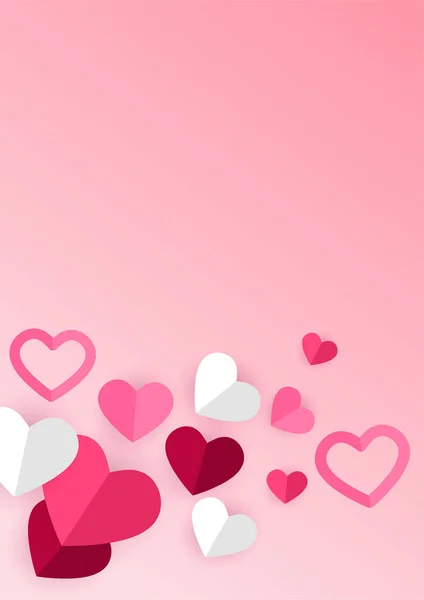 Amor Fundo Bandeira Dia Dos Namorados Com Corações Design Para — Vetor de Stock