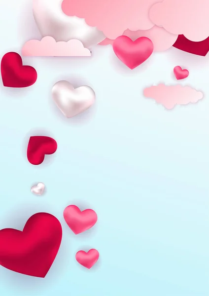 Sevgililer Günü Satış Vektör Şablonu Sevgililer Günü Indirimli Promosyon Mağazası — Stok Vektör