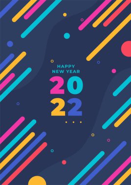 Festival 2022 Soyut Memphis Geometrik Kapak A4 Tasarım Arkaplanı