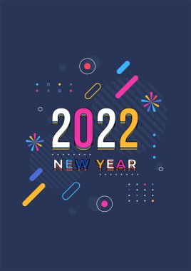 Euphoria Yeni Yıl Soyut Memphis Geometrik Kapağı A4 Tasarım Arkaplanı