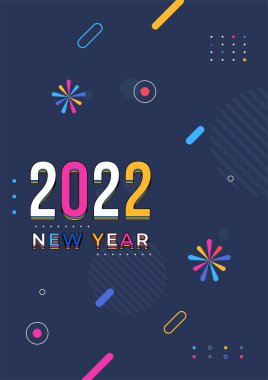 Euphoria 2022 Soyut Memphis Geometrik Kapak A4 Tasarım Arkaplanı