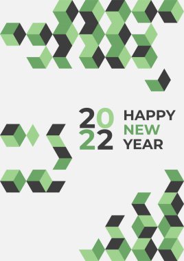 2022 yılınız kutlu olsun. Tebrik kartı, parti davetiyesi, web sitesi afişi, sosyal medya afişi, arkaplan, kapak tasarımı şablonu, pazarlama malzemesi