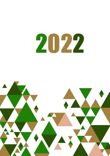 Bonne Année 2022 Illustration Vectorielle Pour Carte Vœux Carte Invitation — Image vectorielle